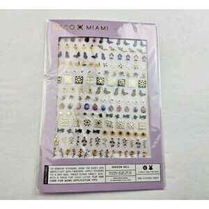 Deco Miami Nail Art Stickers Hidden Hill Butterflies Teapot Flowers Lemon